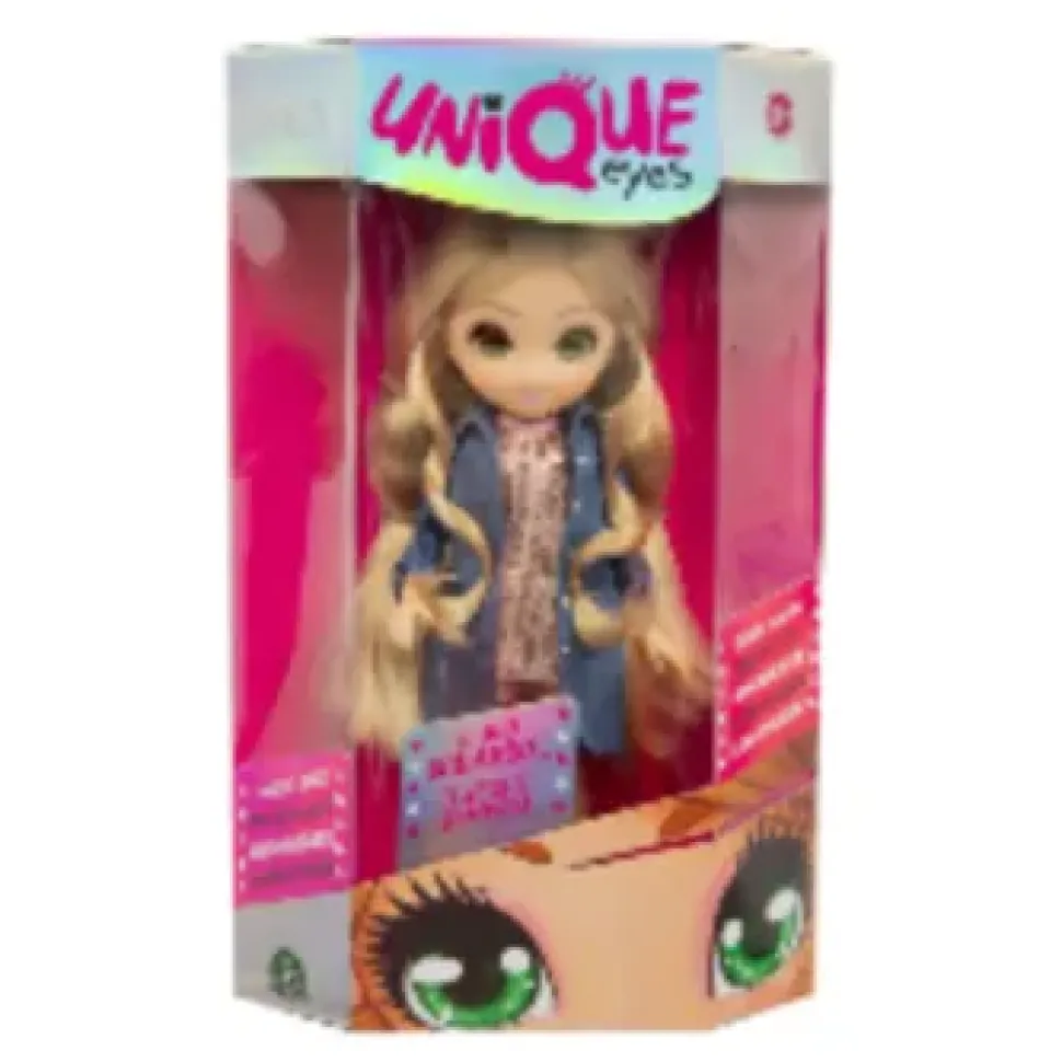 Unique Eyes Bambola Articolata 25Cm, Con Occhi Grandi Magici E Profondi, Segue Il Tuo Sguardo, Amy Fashion Doll Ginnasta Elegante