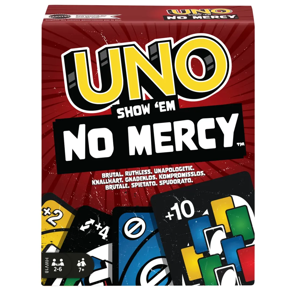 Uno No Mercy La Versione Di Uno Piu Brutale Di Sempre, Con 56 Nuove Carte, Regole Speciali E Carte Azione Spietate