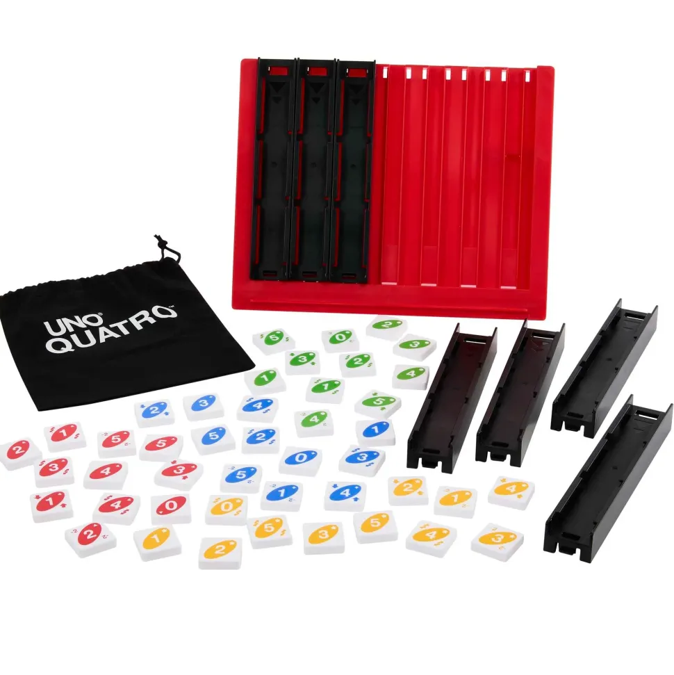 Uno Quattro, Posiziona Quattro Tessere E Abbina Colore E Numero