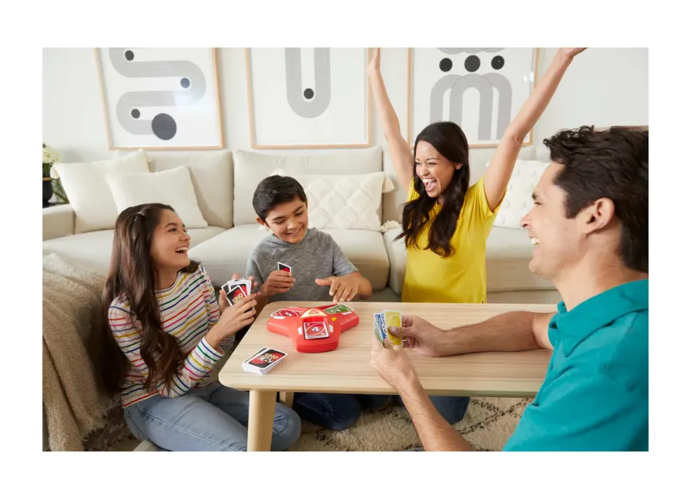 Uno Triple Play, Con Porta-Carte Con Luci E Suoni E 112 Carte, Per Ragazzi, Adulti E Bambini 7+ Anni