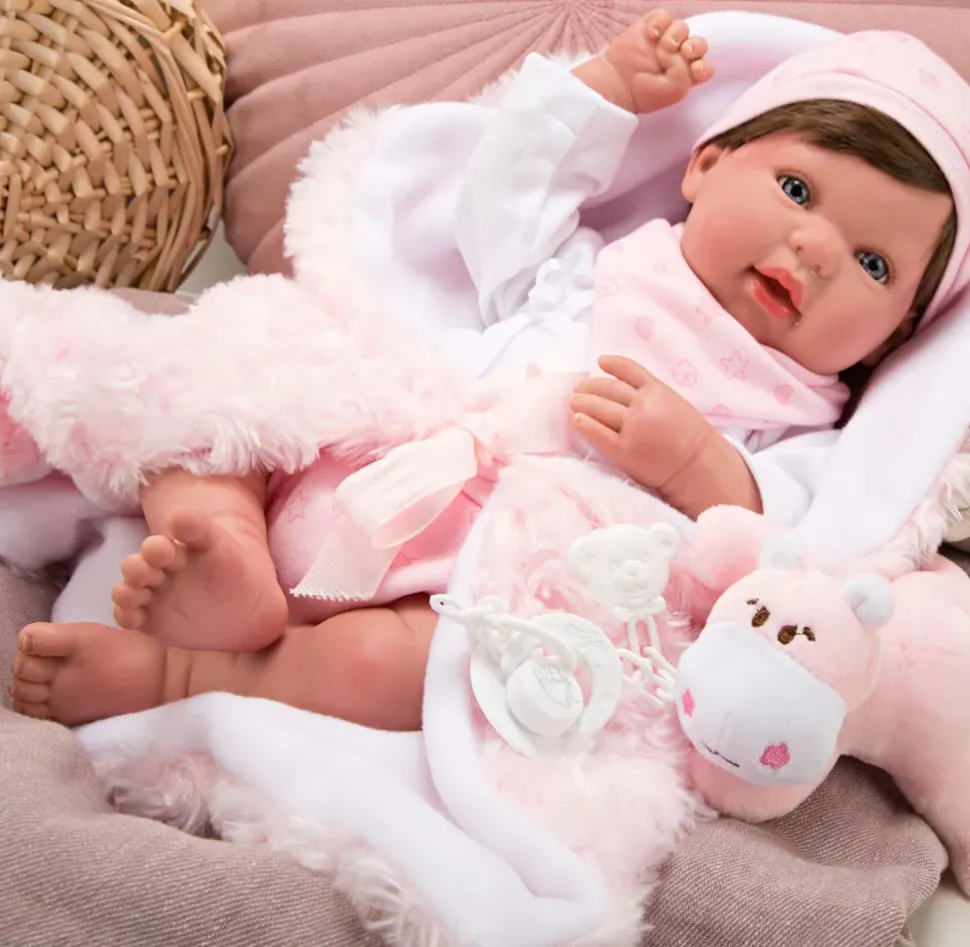 Vestito Bebe Reborn 45 Cm Con Chiusura A Portafoglio E Ricamo