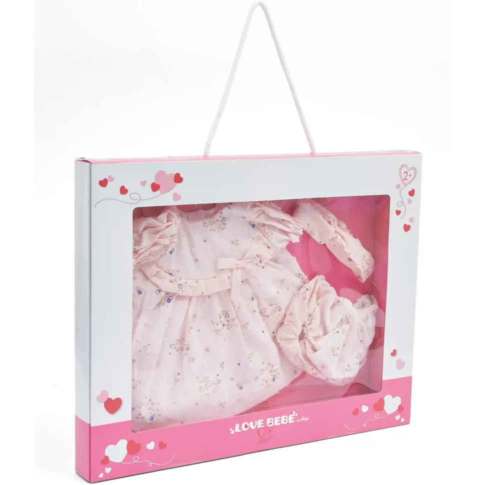 Vestito Bebe Reborn 45 Cm Con Decorazioni Floreali