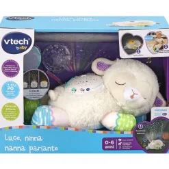 Vtech Luce, Ninna Nanna Parlante 3 In 1, Un'Adorabile Pecorella Per Illuminare Le Notti Del Tuo Bambino