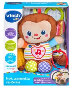 Vtech Noe, Scimmietta Canterina Interattiva Con Sensore Di Movimento Integrato