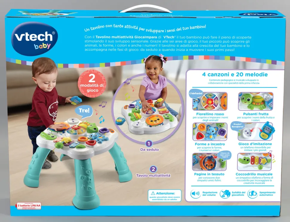 Vtech Tavolo Multiattivita Giocaimpara Con Tante Attivita Per Sviluppare I Sensi Del Bambino!
